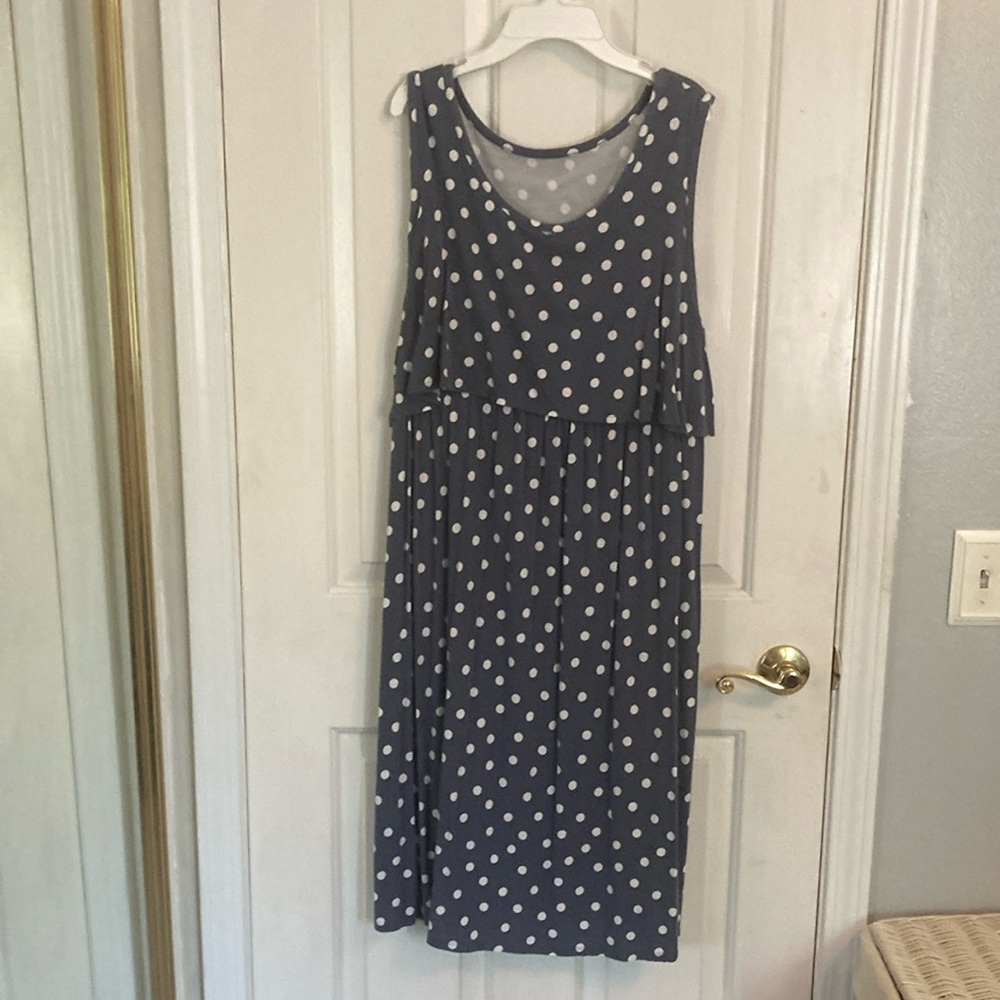 Gray and white soft fabric Sun dress